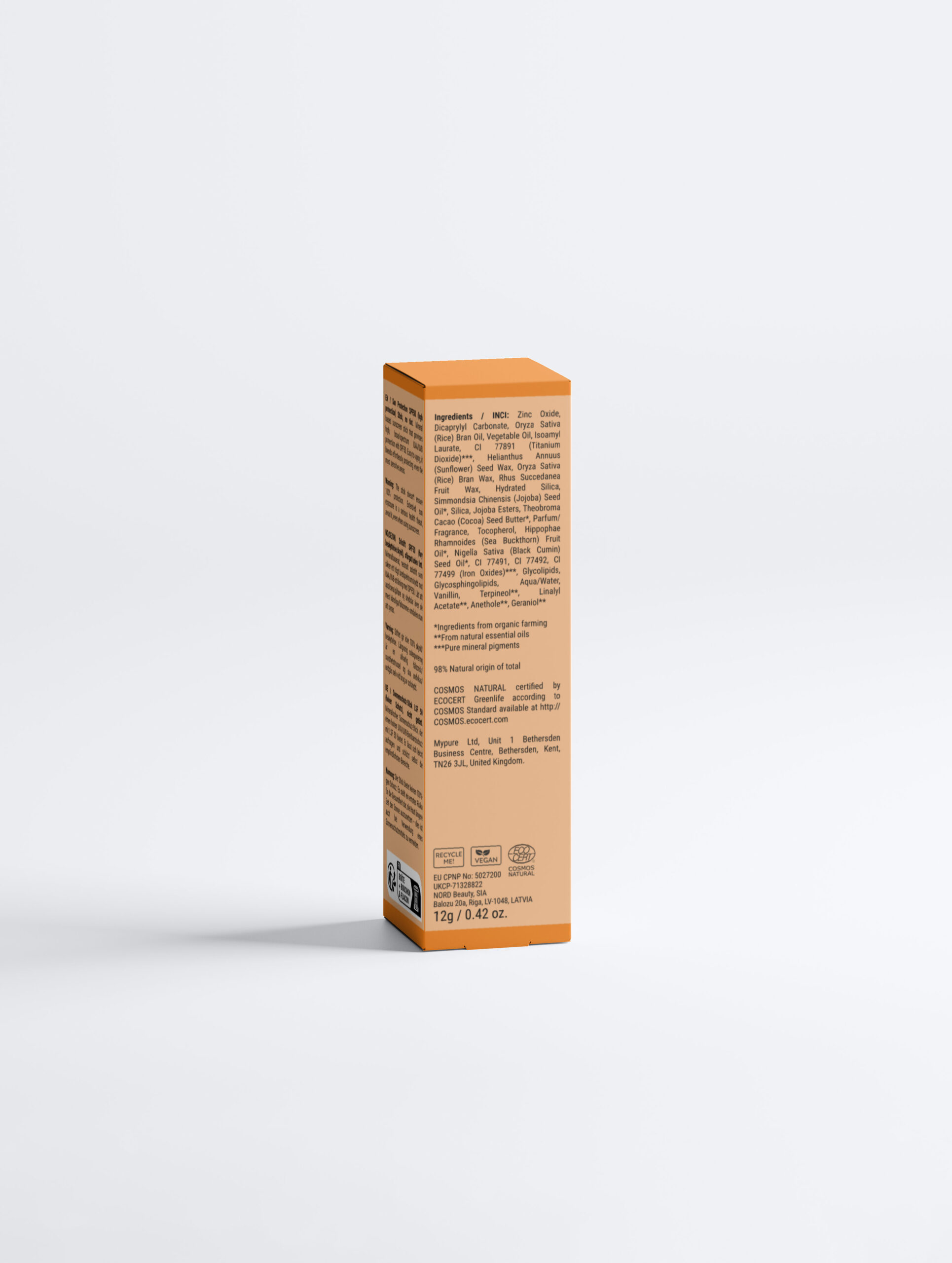 protection solaire spf50 stick, sans teinte