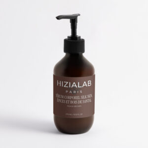 Sérum corporel Silk Skin, ambre boisé et cuir