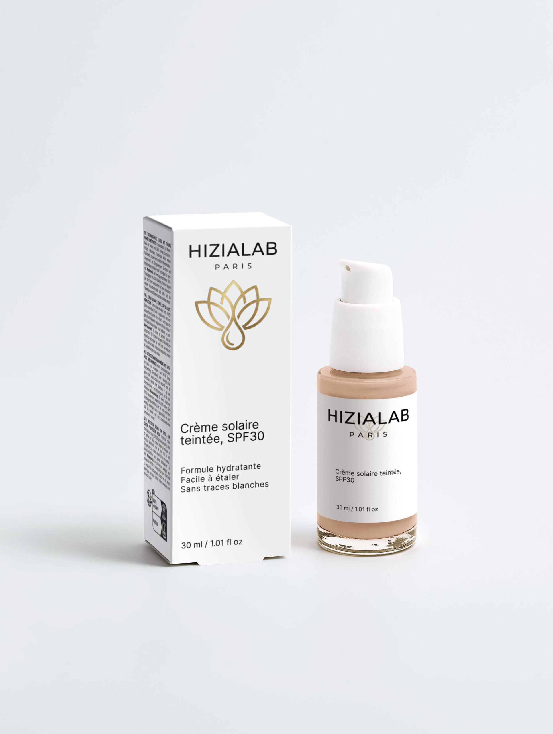 crème solaire teintée, spf30